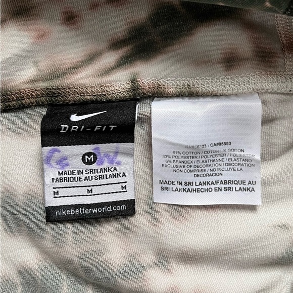 Nike Dri-Fit Tie Dye Camo Athletic Leggings Medium - Picture 4 of 5
